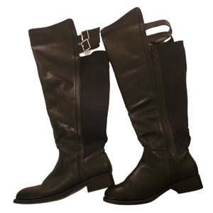 Over the knee wide calf boots